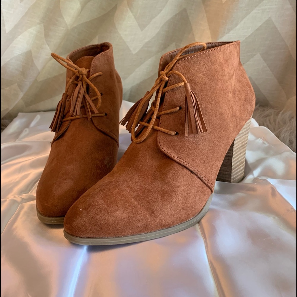 Brown Sued Booties
